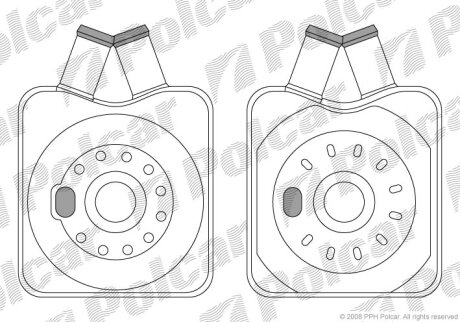 Радиатор масляный Polcar 1323L8-1