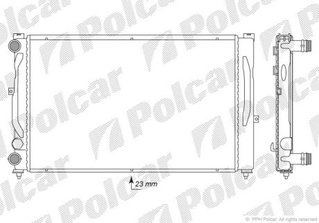 Радиатор охлаждения двигателя Polcar 13240802