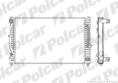 Радиатор охлаждения двигателя Polcar 132408-5