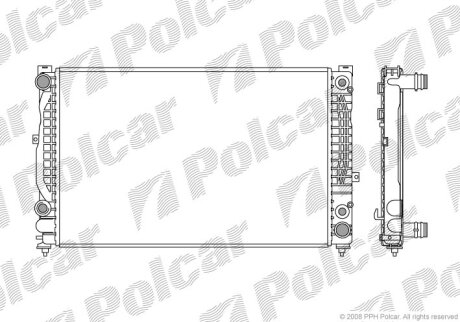 Радиатор охлаждения двигателя Polcar 132408-6