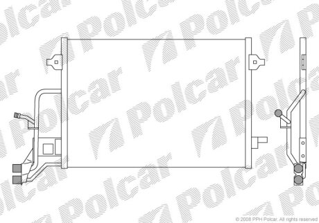 Радиатор кондиционера (Конденсатор) Polcar 1324K8C2