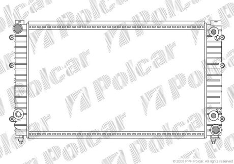 Радиатор охлаждения двигателя Polcar 132808-3