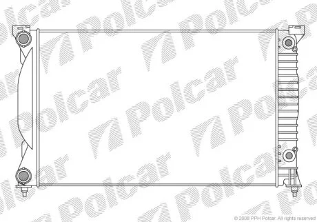Радиатор охлаждения двигателя Polcar 133408-2