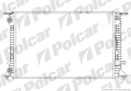 Радиатор охлаждения двигателя Polcar 133708-4