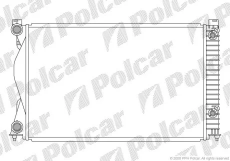 Радиатор охлаждения двигателя Polcar 133808-4