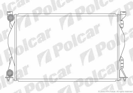 Радиатор охлаждения двигателя Polcar 133808-5