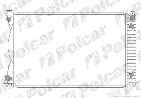 Радиатор охлаждения двигателя Polcar 133808-7