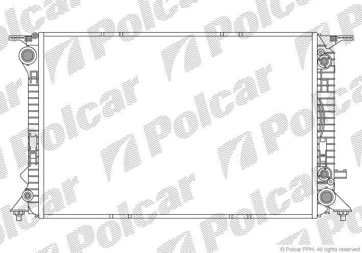 Радиатор охлаждения двигателя Polcar 136508-1 (фото 1)