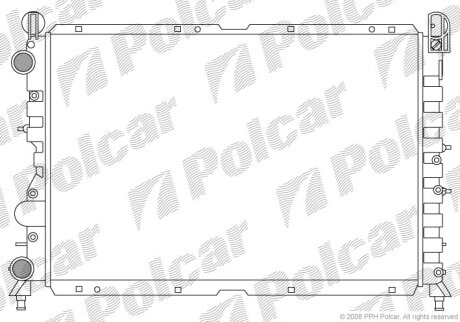 Радиатор охлаждения двигателя Polcar 1402083X