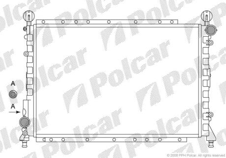Радиатор охлаждения двигателя Polcar 140208A1