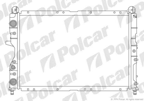 Радиатор охлаждения двигателя Polcar 140208A6