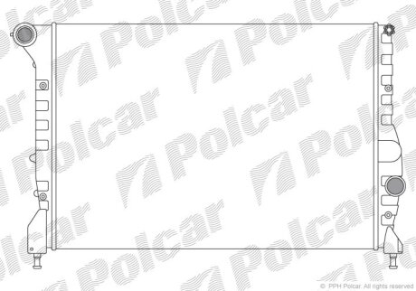 Радиатор охлаждения двигателя Polcar 140408A2
