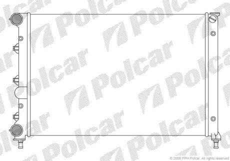 Радиатор охлаждения двигателя Polcar 140408A3