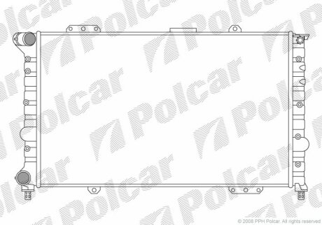Радиатор охлаждения двигателя Polcar 140708A2