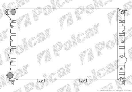 Радиатор охлаждения двигателя Polcar 140808A3