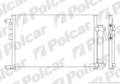 Радиатор кондиционера (Конденсатор) Polcar 1408K8C2