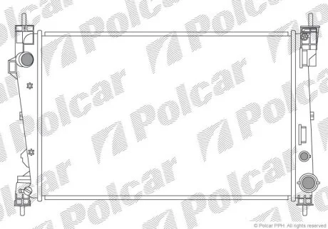 Радиатор охлаждения двигателя Polcar 142108-2