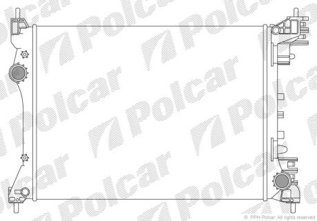 Радиатор охлаждения двигателя Polcar 1425081X