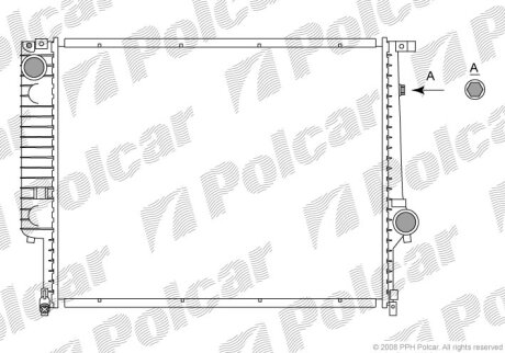 Радиатор охлаждения двигателя Polcar 200508-7