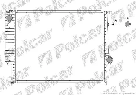 Радиатор охлаждения двигателя Polcar 200508-7