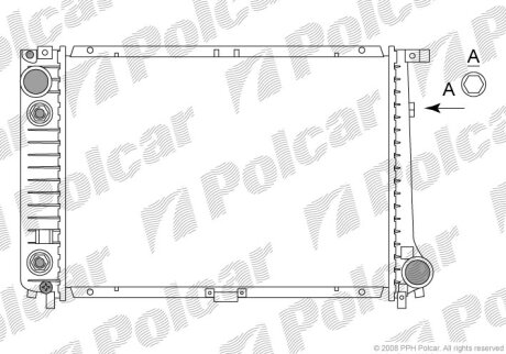 Радиатор охлаждения двигателя Polcar 200508-9