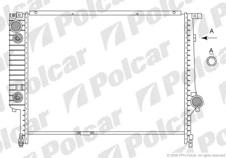 Радиатор охлаждения двигателя Polcar 200708-4