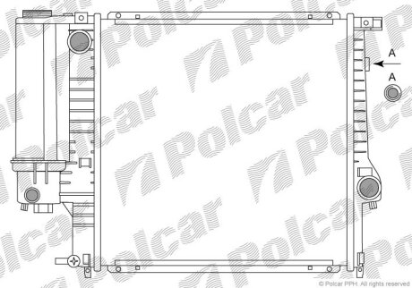 Радиатор охлаждения двигателя Polcar 200708A2