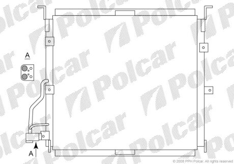 Радиатор кондиционера (Конденсатор) Polcar 2007K8C5