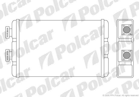 Радиатор отопителя Polcar 2008N8-1