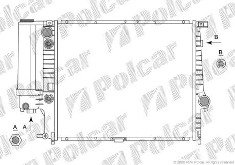 Радиатор охлаждения двигателя Polcar 201408-1