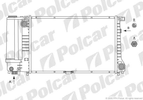 Радиатор охлаждения двигателя Polcar 20150801