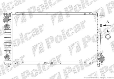 Радиатор охлаждения двигателя Polcar 201508-4