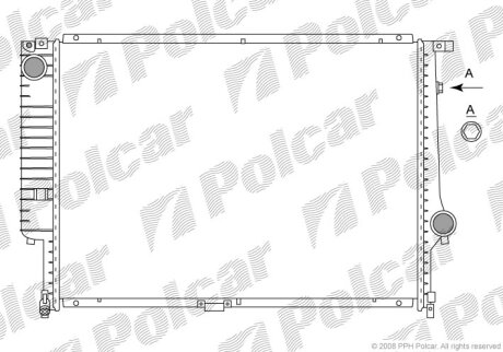 Радиатор охлаждения двигателя Polcar 201508-5