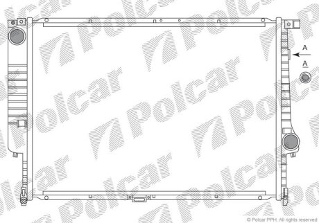 Радиатор охлаждения двигателя Polcar 201508A5