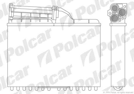 Радиатор отопителя салона Polcar 2015N8-3