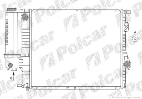 Радиатор охлаждения двигателя Polcar 201608-3