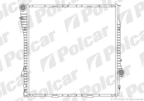 Радиатор охлаждения двигателя Polcar 205008-1