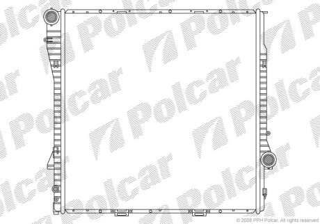 Радиатор охлаждения двигателя Polcar 205008-3