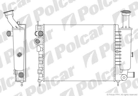 Радиатор охлаждения двигателя Polcar 230508-1