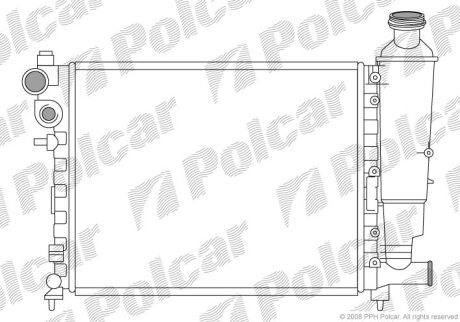 Радиатор охлаждения двигателя Polcar 230608-5