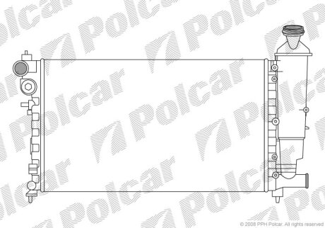 Радиатор охлаждения двигателя Polcar 230708A1