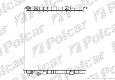 Радиатор охлаждения двигателя Polcar 231508-4