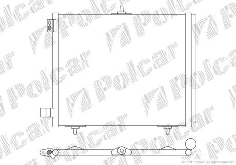 Радиатор кондиционера (Конденсатор) Polcar 2316K8C2