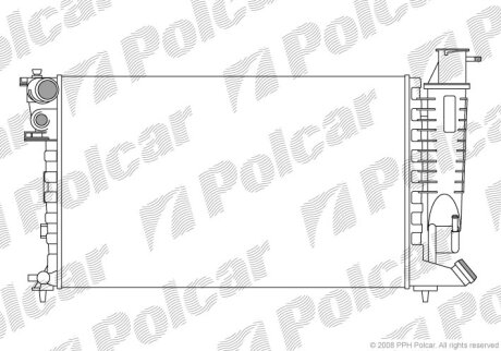 Радиатор охлаждения двигателя Polcar 232408A7