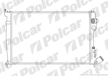 Радиатор охлаждения двигателя Polcar 232508-3