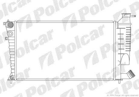 Радиатор охлаждения двигателя Polcar 232608A6