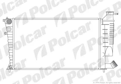 Радиатор охлаждения двигателя Polcar 232608A6