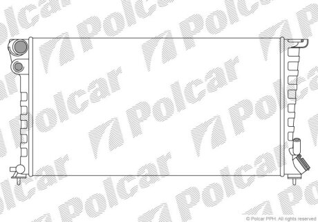 Радиатор охлаждения двигателя Polcar 232608B4
