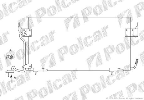 Радиатор кондиционера Polcar 2326K8C2