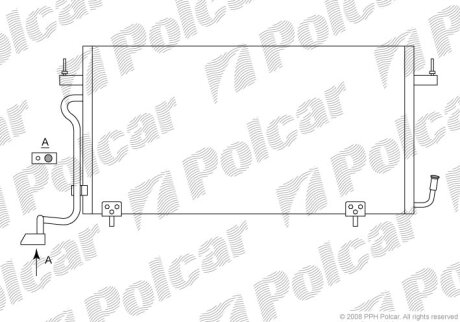 Радиатор кондиционера (Конденсатор) Polcar 2326K8C3